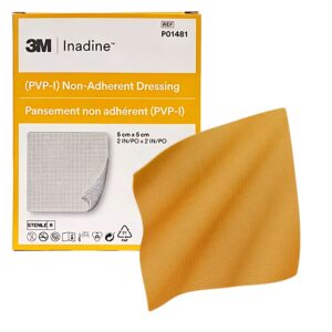 3M Inadine opatrunek nieprzywierający 10% jodopowidonu (PVP-I) 5 cm x 5 cm 25 sztuk