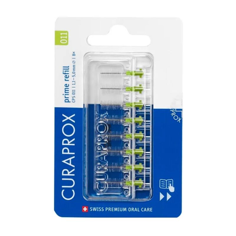 CURAPROX-CPS011-szczoteczki-miedzyzebowe-zielone-1,1mm-8szt CURAPROX-CPS011-szczoteczki-miedzyzebowe-zielone-1,1mm-8szt