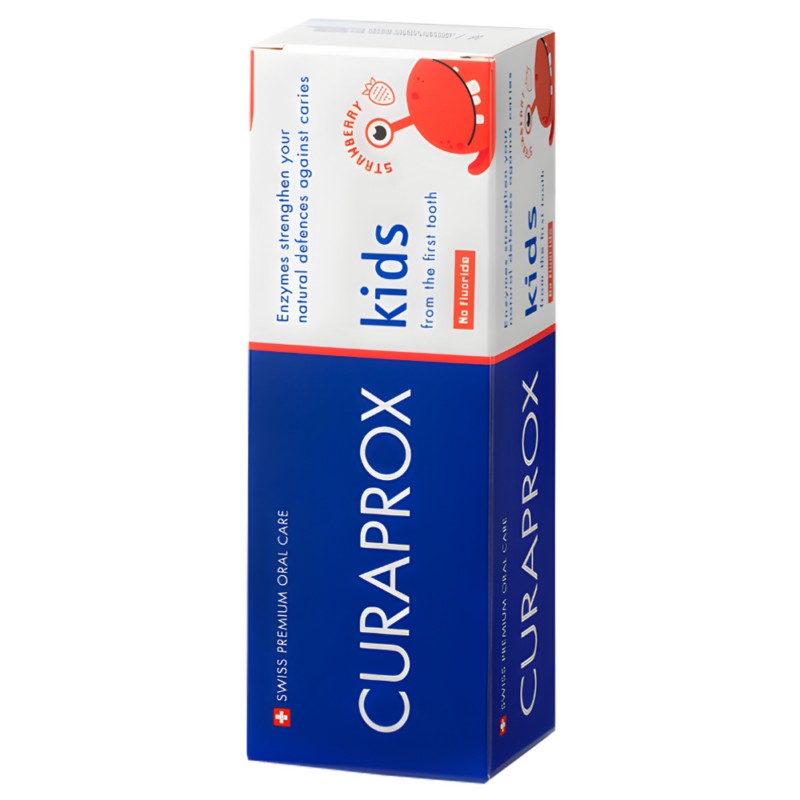 CURAPROX-KIDS-truskawkowa-pasta-Strawberry-Flavor-do-zebow-0ppm-bez-fluoru-dla-dzieci-60ml-2 CURAPROX KIDS Strawberry Flavor pasta do zębów 0 ppm 60 ml