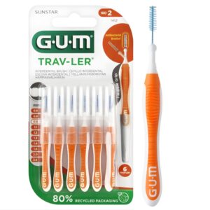 GUM TRAV-LER szczoteczki międzyzębowe 0,9mm Sunstar ISO 2 6szt 1op